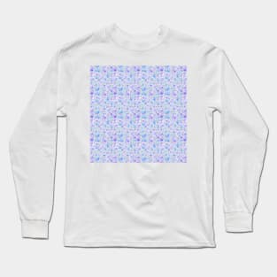 Hydrangea Flowers Watercolor Pattern on Neo Mint Long Sleeve T-Shirt